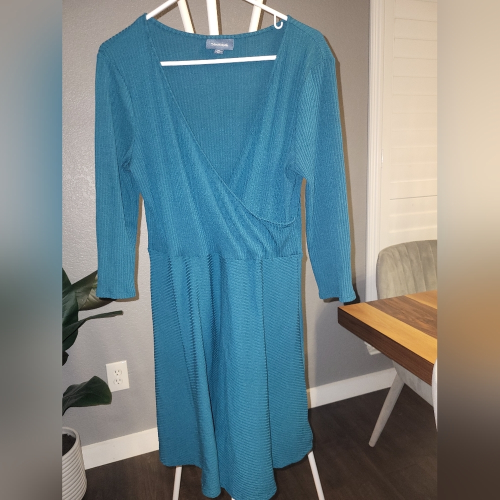 Teal Modcloth wrap dress, size XL